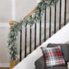 Northlight Real Touch™? Flocked Wind River Fir With Berries Artificial Christmas Garland - 7' X 12" - Unlit -Festival northlight v96308 styled20stairs 23592.1726279111