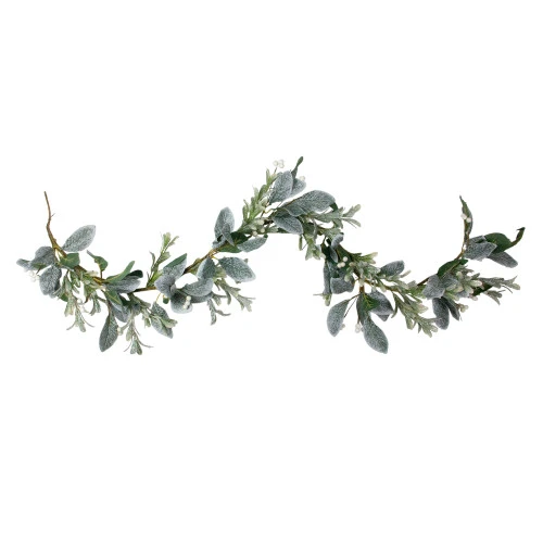 Northlight 5' X 6" Iced Leaves And Winter Berries Artificial Christmas Garland, Unlit 3 Northlight 5' X 6" Iced Leaves And Winter Berries Artificial Christmas Garland, Unlit