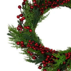 Northlight Mixed Pine And Berries Artificial Christmas Wreath - 26 Inch, Unlit -Festival northlight vm26563 1 98881.1665610746