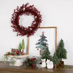 Northlight Real Touch™? Frosted Berry Artificial Christmas Wreath - 18" - Unlit -Festival northlight vm37740 styled 2 32557.1691161227