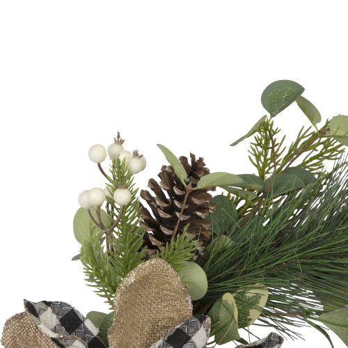 Northlight Magnolia And Frosted Pine Cones Artificial Christmas Wreath - 22-Inch, Unlit 5 Northlight Magnolia And Frosted Pine Cones Artificial Christmas Wreath - 22-Inch, Unlit - Image 3