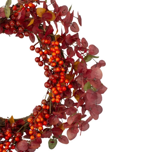 Northlight Red Berries Artificial Christmas Wreath - 24-Inch, Unlit 5 Northlight Red Berries Artificial Christmas Wreath - 24-Inch, Unlit - Image 3