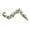 Northlight 5' X 10" White Berry And Frosted Pine Christmas Garland, Unlit