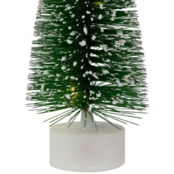 Northlight LED Lighted Mini Bottle Brush Pine Christmas Village Trees - Warm White - Set Of 2 -Festival northlight xh99387 4 71392.1698958253