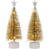 Northlight LED Lighted Mini Bottle Brush Pine Christmas Village Trees - Gold Finish - Set Of 2 1 Northlight LED Lighted Mini Bottle Brush Pine Christmas Village Trees - Gold Finish - Set Of 2 -Festival northlight xh99388 1 68883.1698958254