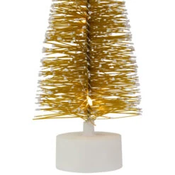 Northlight LED Lighted Mini Bottle Brush Pine Christmas Village Trees - Gold Finish - Set Of 2 -Festival northlight xh99388 4 29690.1698958256