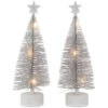 Northlight LED Lighted Mini Bottle Brush With Star Topper Christmas Village Trees - Set Of 2 -Festival northlight xh99389 1 45200.1698958253