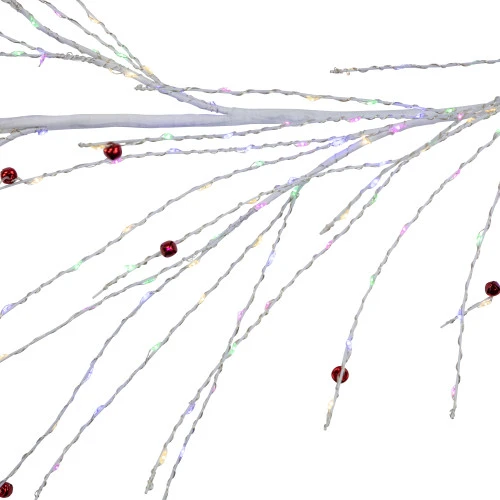 Northlight 6' X 6" Pre-Lit White Christmas Garland With Red Jingle Bells, Multi-Color Lights 6 Northlight 6' X 6" Pre-Lit White Christmas Garland With Red Jingle Bells, Multi-Color Lights - Image 4