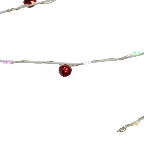 Northlight 6' X 6" Pre-Lit White Christmas Garland With Red Jingle Bells, Multi-Color Lights 9 Northlight 6' X 6" Pre-Lit White Christmas Garland With Red Jingle Bells, Multi-Color Lights - Image 7