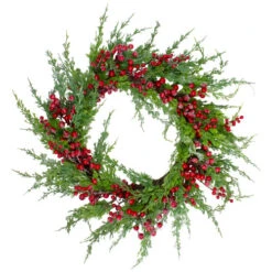 Northlight Real Touch™? Iced Berries And Pine Artificial Christmas Wreath - 24" - Unlit