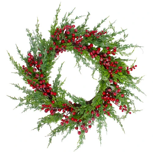 Northlight Real Touch™? Iced Berries And Pine Artificial Christmas Wreath - 24" - Unlit 3 Northlight Real Touch™? Iced Berries And Pine Artificial Christmas Wreath - 24" - Unlit