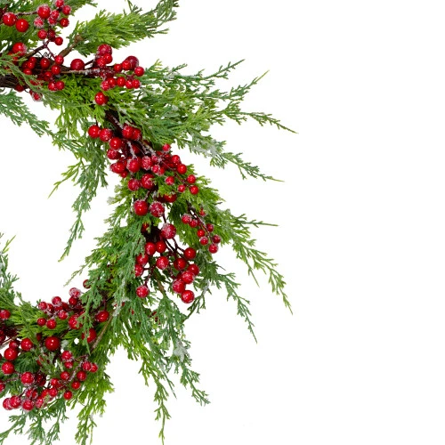 Northlight Real Touch™? Iced Berries And Pine Artificial Christmas Wreath - 24" - Unlit 5 Northlight Real Touch™? Iced Berries And Pine Artificial Christmas Wreath - 24" - Unlit - Image 3