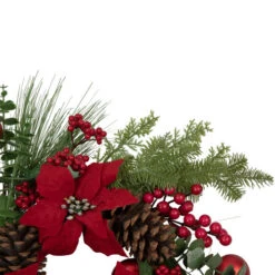 Northlight Berry And Poinsettia Artificial Christmas Wreath - 22" - Unlit 8 Northlight Berry And Poinsettia Artificial Christmas Wreath - 22" - Unlit -Festival northlight yk93229 320copy 04050.1654189176