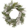 Northlight Artificial Christmas Wreath With Frosted Foliage And Berries, 20-Inch, Unlit -Festival northlight yk93231 1 88645.1654189212