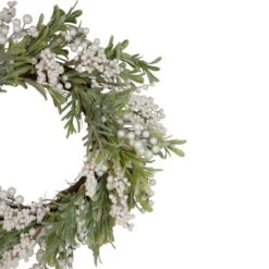 Northlight Artificial Christmas Wreath With Frosted Foliage And Berries, 20-Inch, Unlit -Festival northlight yk93231 2 40423.1659124005