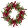 Northlight Artificial Frosted Red Berry And Pine Christmas Wreath, 28-Inch, Unlit -Festival northlight yk93235 1 81577.1654189217