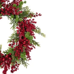 Northlight Artificial Frosted Red Berry And Pine Christmas Wreath, 28-Inch, Unlit -Festival northlight yk93235 2 62094.1654189218