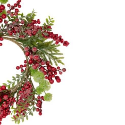 Northlight Artificial Frosted Red Berry And Pine Christmas Wreath, 16-Inch, Unlit -Festival northlight yk93236 2 44115.1665346765