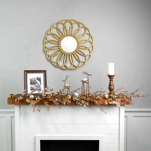 Northlight Glittered Mixed Leaves And Berries Artificial Christmas Garland - 6' X 9" - Unlit 4 Northlight Glittered Mixed Leaves And Berries Artificial Christmas Garland - 6' X 9" - Unlit - Image 2