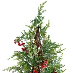 Northlight Icy Pine With Berries Artificial Cone Christmas Tree - 27" -Festival northlight yk95993 02 68793.1727317579