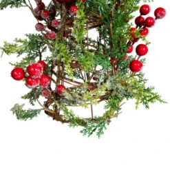 Northlight Icy Pine With Berries Artificial Cone Christmas Tree - 27" -Festival northlight yk95993 04 13058.1727317578