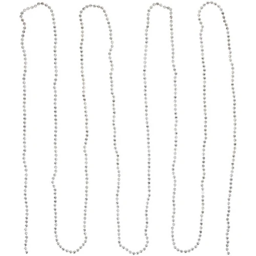 Northlight 15' Shiny Silver Metallic Faceted Beaded Christmas Garland - Unlit 3 Northlight 15' Shiny Silver Metallic Faceted Beaded Christmas Garland - Unlit