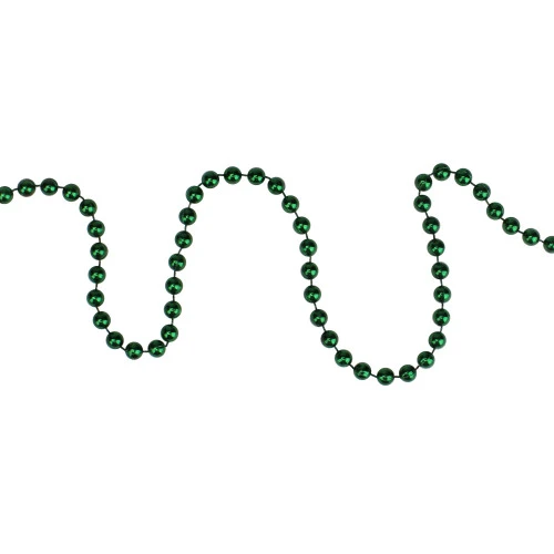 Northlight 15' Shiny Metallic Green Beaded Christmas Garland - Unlit 7 Northlight 15' Shiny Metallic Green Beaded Christmas Garland - Unlit - Image 5