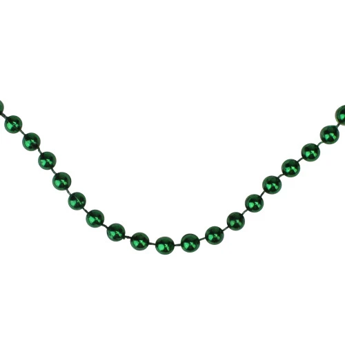 Northlight 15' Shiny Metallic Green Beaded Christmas Garland - Unlit 3 Northlight 15' Shiny Metallic Green Beaded Christmas Garland - Unlit