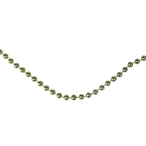 Northlight 15' X 0.25" Shiny Metallic Lime Green Beaded Artificial Christmas Garland - Unlit 4 Northlight 15' X 0.25" Shiny Metallic Lime Green Beaded Artificial Christmas Garland - Unlit - Image 2