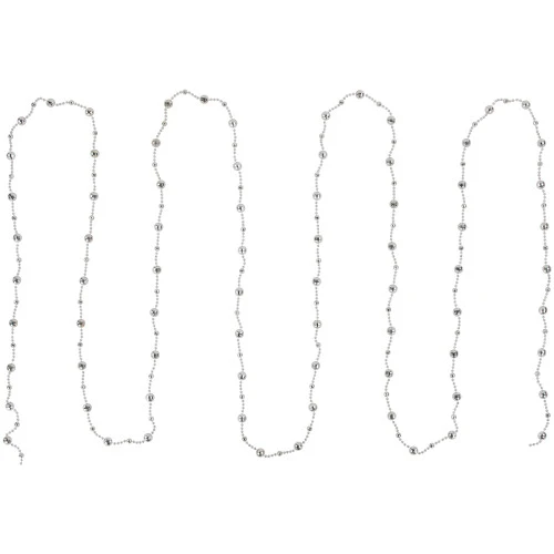 Northlight 15' Shiny Silver Mirrored Disco Ball Beaded Christmas Garland, Unlit 3 Northlight 15' Shiny Silver Mirrored Disco Ball Beaded Christmas Garland, Unlit