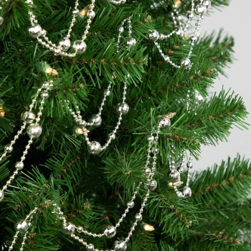 Northlight 15' Shiny Silver Mirrored Disco Ball Beaded Christmas Garland, Unlit 4 Northlight 15' Shiny Silver Mirrored Disco Ball Beaded Christmas Garland, Unlit - Image 2