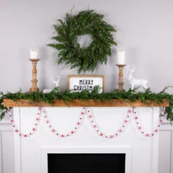 Northlight 9' Red And White Peppermint Candy Beaded Christmas Garland, Unlit 10 Northlight 9' Red And White Peppermint Candy Beaded Christmas Garland, Unlit -Festival northlight ys28298 styled20on20fireplace 42056.1686143934