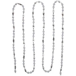 Northlight 9' Silver Shiny And Matte Beaded Christmas Garland
