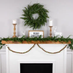 Northlight 5' Green, Gold And Red Jingle Bell Christmas Garland, Unlit -Festival northlight ys28302 styled20on20fireplace202 96905.1686143934