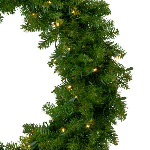 Northlight Pre-Lit Northern Pine Artificial Christmas Wreath - 36" - Warm White LED Lights 4 Northlight Pre-Lit Northern Pine Artificial Christmas Wreath - 36" - Warm White LED Lights - Image 2