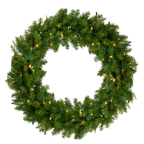 Northlight Pre-Lit Northern Pine Artificial Christmas Wreath - 36" - Warm White LED Lights 3 Northlight Pre-Lit Northern Pine Artificial Christmas Wreath - 36" - Warm White LED Lights