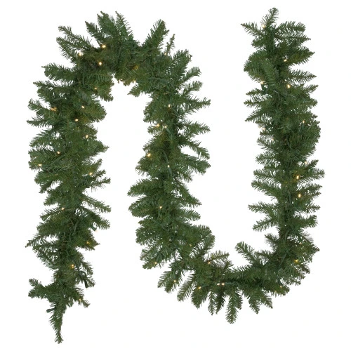 Northlight Pre-Lit Northern Pine Artificial Christmas Garland - 9' X 10" - Warm White LED Lights 4 Northlight Pre-Lit Northern Pine Artificial Christmas Garland - 9' X 10" - Warm White LED Lights - Image 2