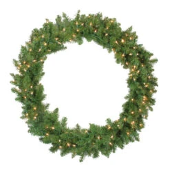 Northlight Pre-Lit Northern Pine Artificial Christmas Wreath - 36" - Clear Lights