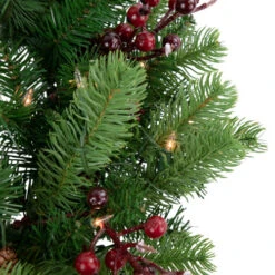 Northlight Real Touch™? Pre-lit Noble Fir With Berries Artificial Christmas Wreath - 24" - Clear Lights -Festival northlight z85340 3 updated2022 57454.1664901050