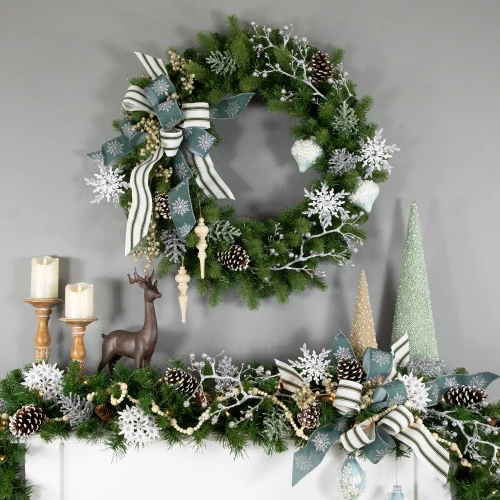 Northlight Real Touch™? Noble Fir Artificial Christmas Wreath - Unlit - 30" 4 Northlight Real Touch™? Noble Fir Artificial Christmas Wreath - Unlit - 30" - Image 2