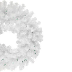 Northlight Pre-Lit Geneva White Spruce Artificial Christmas Wreath, 24-Inch, Green Lights -Festival northlight z92377 2 updated2022new 28190.1662056458