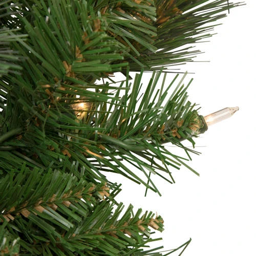 Northlight Mixed Beaver Pine Artificial Christmas Wreath, 24-Inch, Clear Lights 4 Northlight Mixed Beaver Pine Artificial Christmas Wreath, 24-Inch, Clear Lights - Image 2