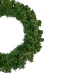 Northlight Pre-Lit Dorchester Pine Artificial Christmas Wreath, 24-Inch, Clear Lights -Festival northlight z92851 2 98607.1654275917