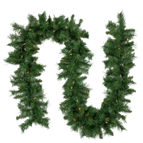 Northlight 9' X 10" Pre-Lit Chatham Pine Artificial Christmas Garland, Clear Lights 3 Northlight 9' X 10" Pre-Lit Chatham Pine Artificial Christmas Garland, Clear Lights