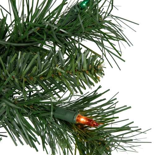 Northlight Pre-lit Chatham Pine Artificial Christmas Wreath, 24-Inch, Multi-Color Lights 4 Northlight Pre-lit Chatham Pine Artificial Christmas Wreath, 24-Inch, Multi-Color Lights - Image 2