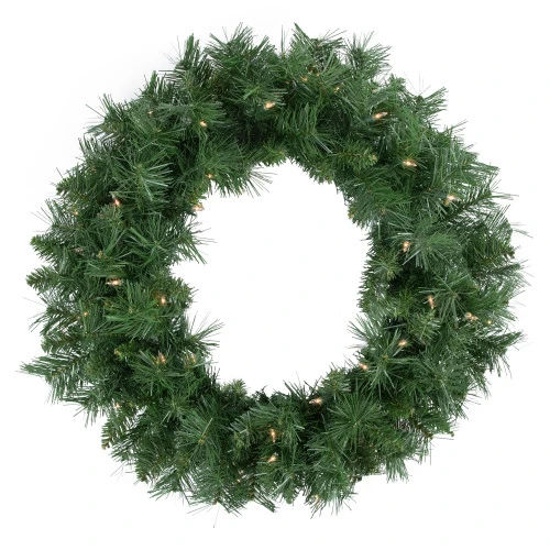Northlight Pre-lit Chatham Pine Artificial Christmas Wreath, 24-Inch, Clear Lights 3 Northlight Pre-lit Chatham Pine Artificial Christmas Wreath, 24-Inch, Clear Lights
