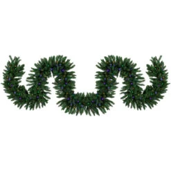 Northlight 25' X 20" Pre-Lit Buffalo Fir Artificial Christmas Garland - Multi-Color LED Lights