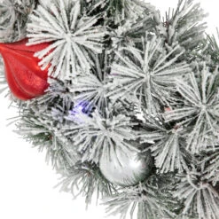 Northlight Pre-Lit Battery Operated Snowy Bristle Pine Christmas Wreath - 24" - Dual Color LED Lights 13 Northlight Pre-Lit Battery Operated Snowy Bristle Pine Christmas Wreath - 24" - Dual Color LED Lights -Festival northlight z95348 03 52375.1695225154
