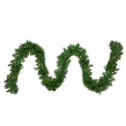 Northlight Pre-Lit Windsor Pine Artificial Christmas Garland - 9' X 10" - Clear Lights