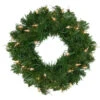 Northlight Pre-Lit Deluxe Windsor Pine Artificial Christmas Wreath - 12-Inch, Clear Lights -Festival northlightgb yww812 grupdate 72042.1665783339